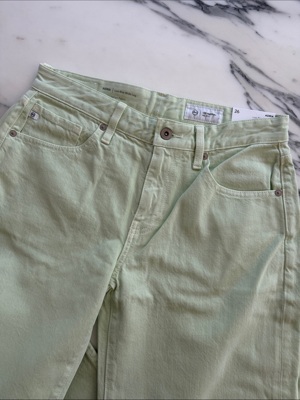 Ag Adriano Goldschmied Adria Jeans in Mint Green - Picture 4 of 7